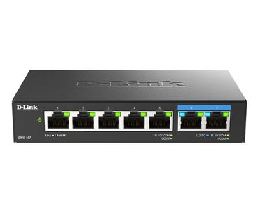D-LINK SWITCH 7 PUERTOS 10/100/1Gbit w/2 PUERTOS 2.5G MULTI-GIGABIT