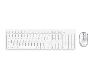 KIT TECLADO + RATON WIRELESS SILENCIOSO ODY II BLANCO TRUST